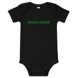 Naija Made Regular - Baby Onesie - Green Ink