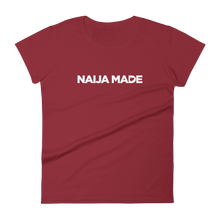 Naija Made Regular Women's Tee - White Ink
