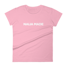 Naija Made Regular Women's Tee - White Ink
